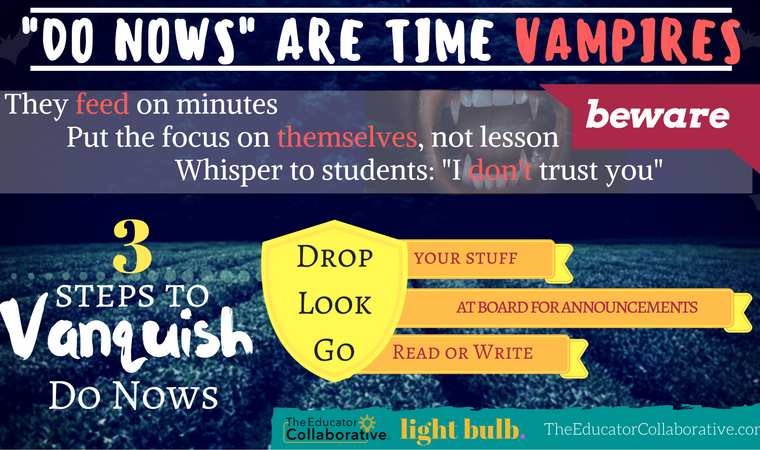 Vanquish the Time Vampires: Bell Ringers and Do Nows